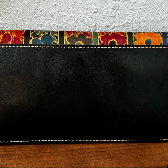 Patricia Nash Italian Leather Floral Block Clutch/Crossbody Bag - Picture 9 of 16